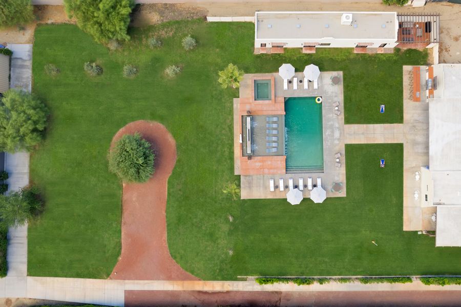 Aerial view of the resort
